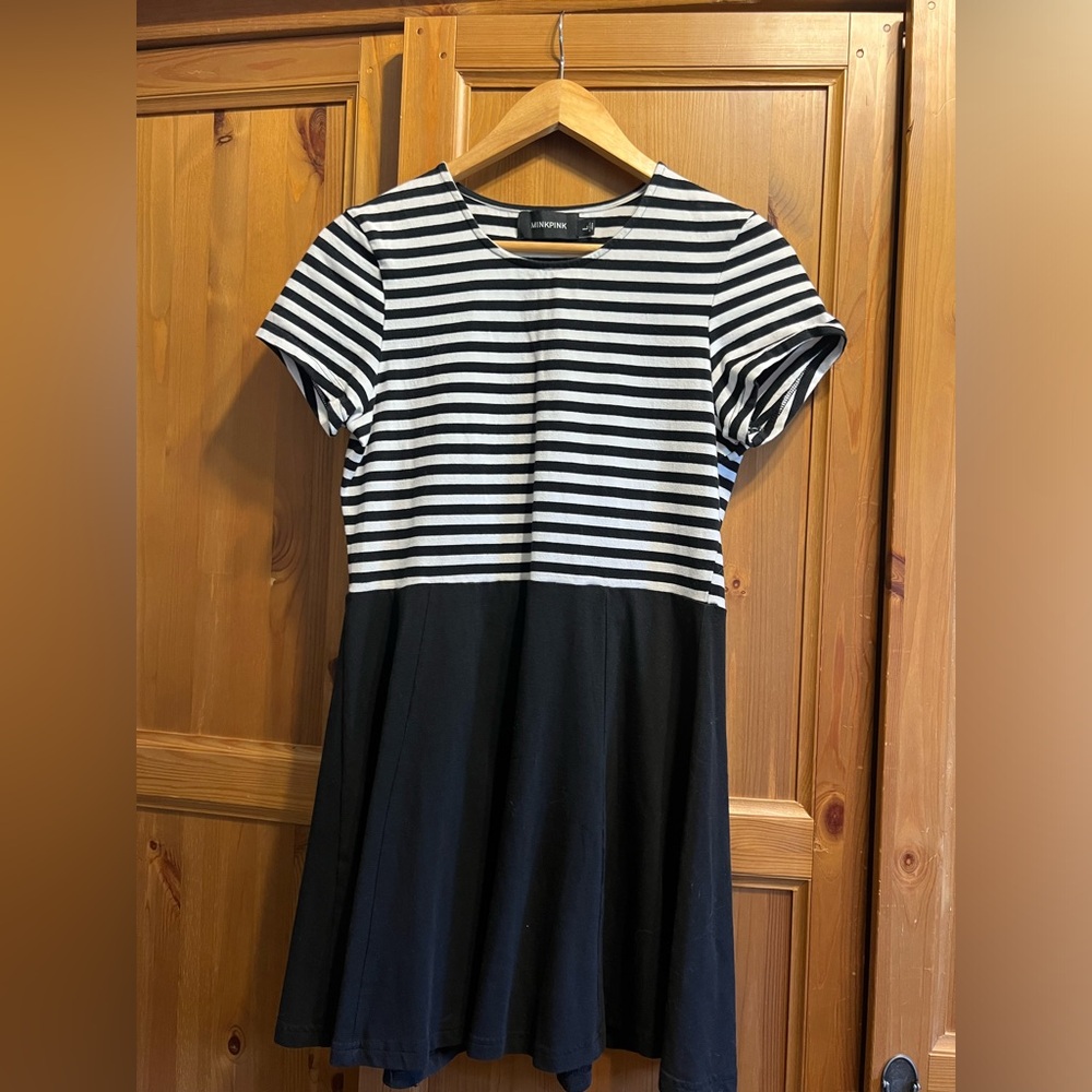 Mink Pink Black and White Mini Dress